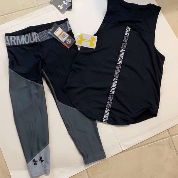 ♦️NWT Under Armour Heatgear tank girl YSM - Picture 6 of 6